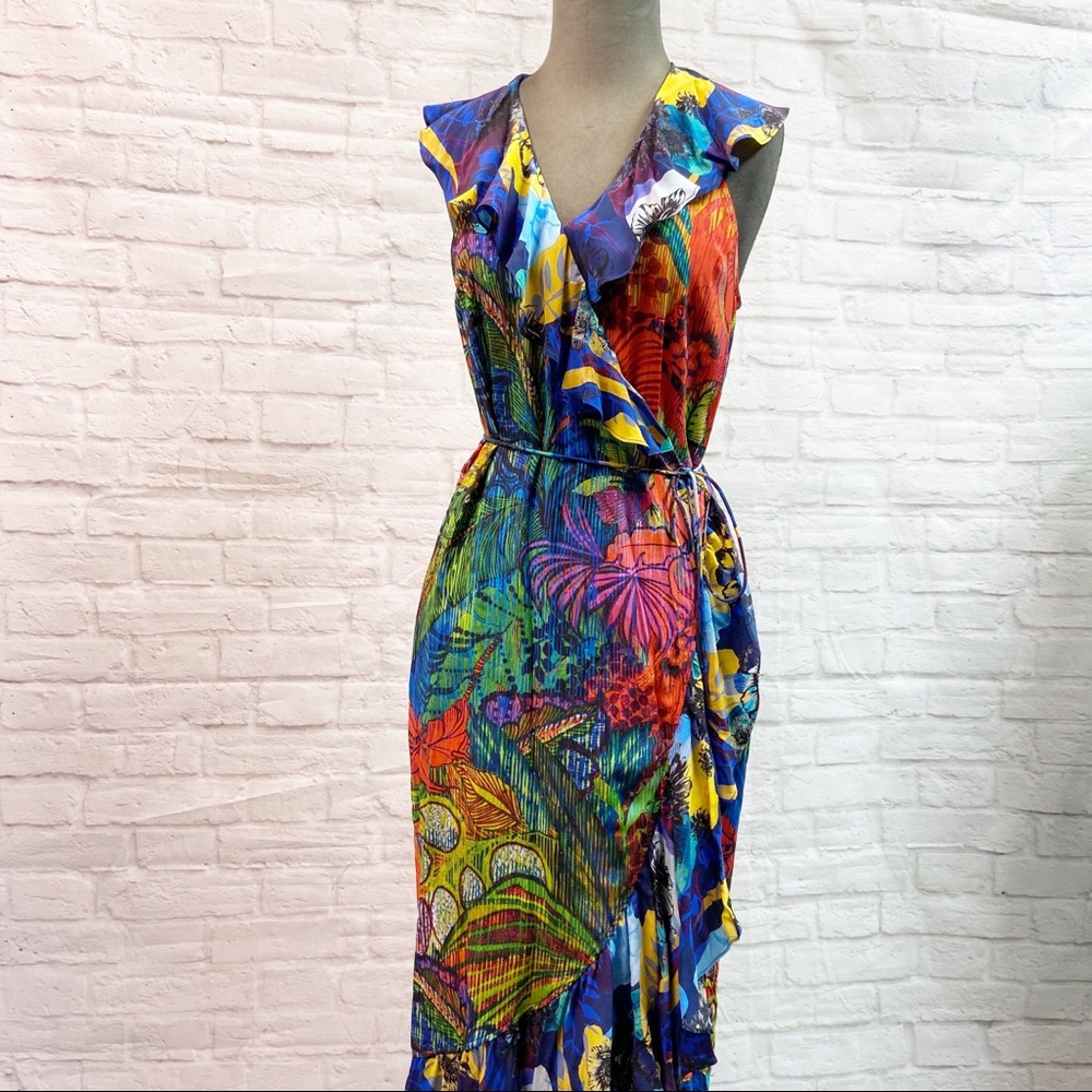 Robert Graham silk wrap maxi dress